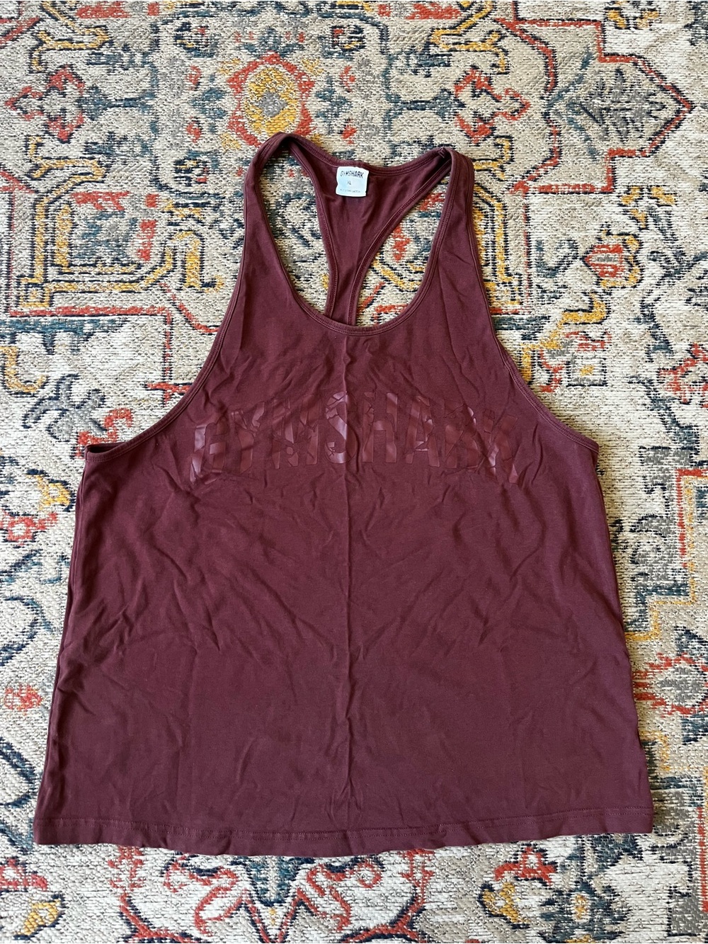 Gymshark Maroon Racerback Tank Top Size XL Gym Stringer Top